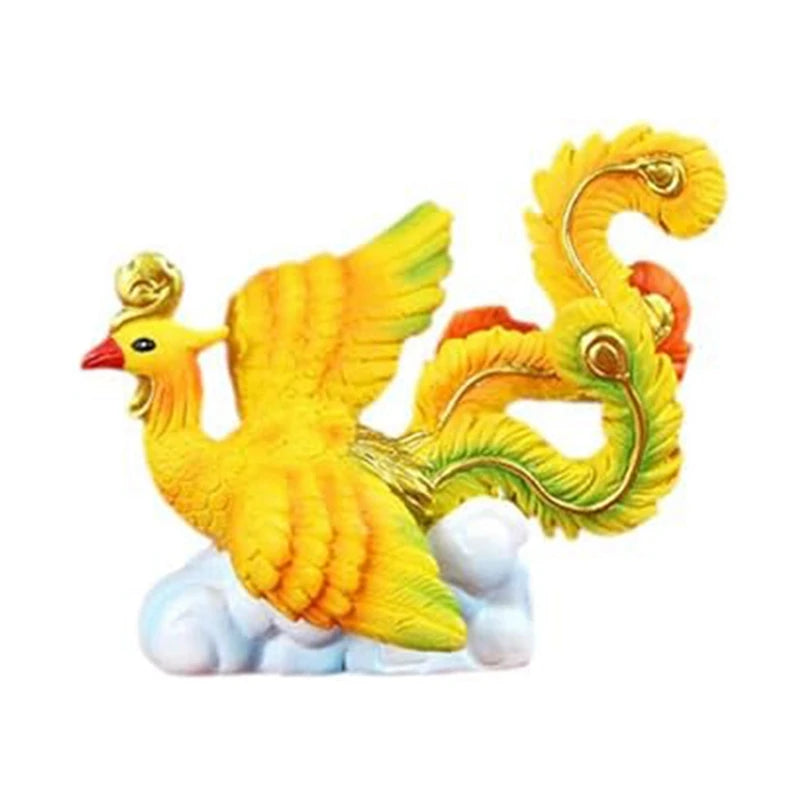 Chinese Feng Shui Dragon Phoenix Figurine, Year Of The Dragon Statue Zodiac Animal For New Year Mini Landscape Gift Durable