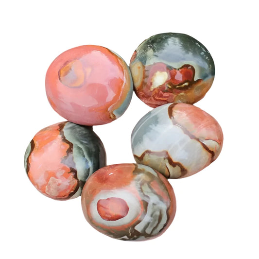 Natural Polychrome Jasper Ocean Stones – Tumbled Crystals for Healing and Decor