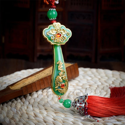 Chinese Amulet Auspicious Ruyi Car Pendant - Feng Shui Power Scepter Decoration