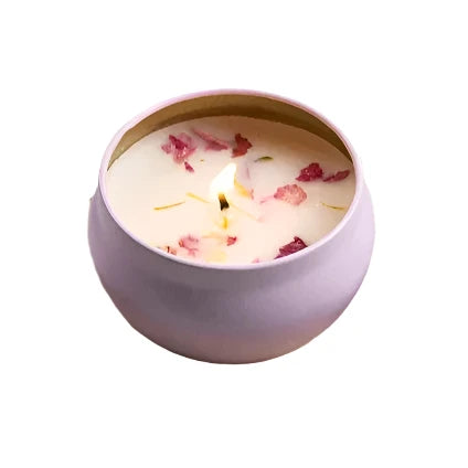 Scented Candles: Lavender & Rose Aromatic Soy Wax Jars