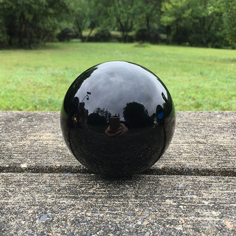 Large Natural Black Obsidian Sphere – Healing Gemstone for Home Décor