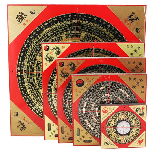 Chinese Feng Shui Luopan Compass Square – Professional Tool for Energy Flow and Harmony