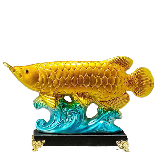 Koi Fish Statue - Prosperity Sculpture and Feng Shui Decor