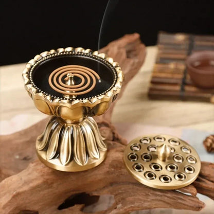 Pure Copper Lotus Incense Burner