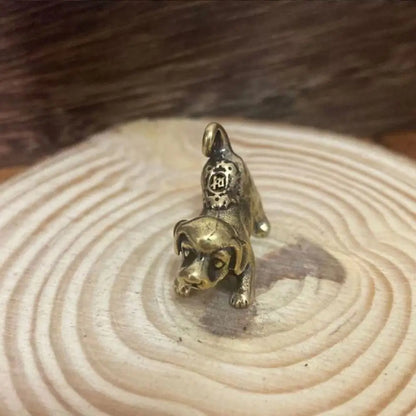 Brass Rabbit Figurine - Charming Chinese Zodiac Desk Ornament