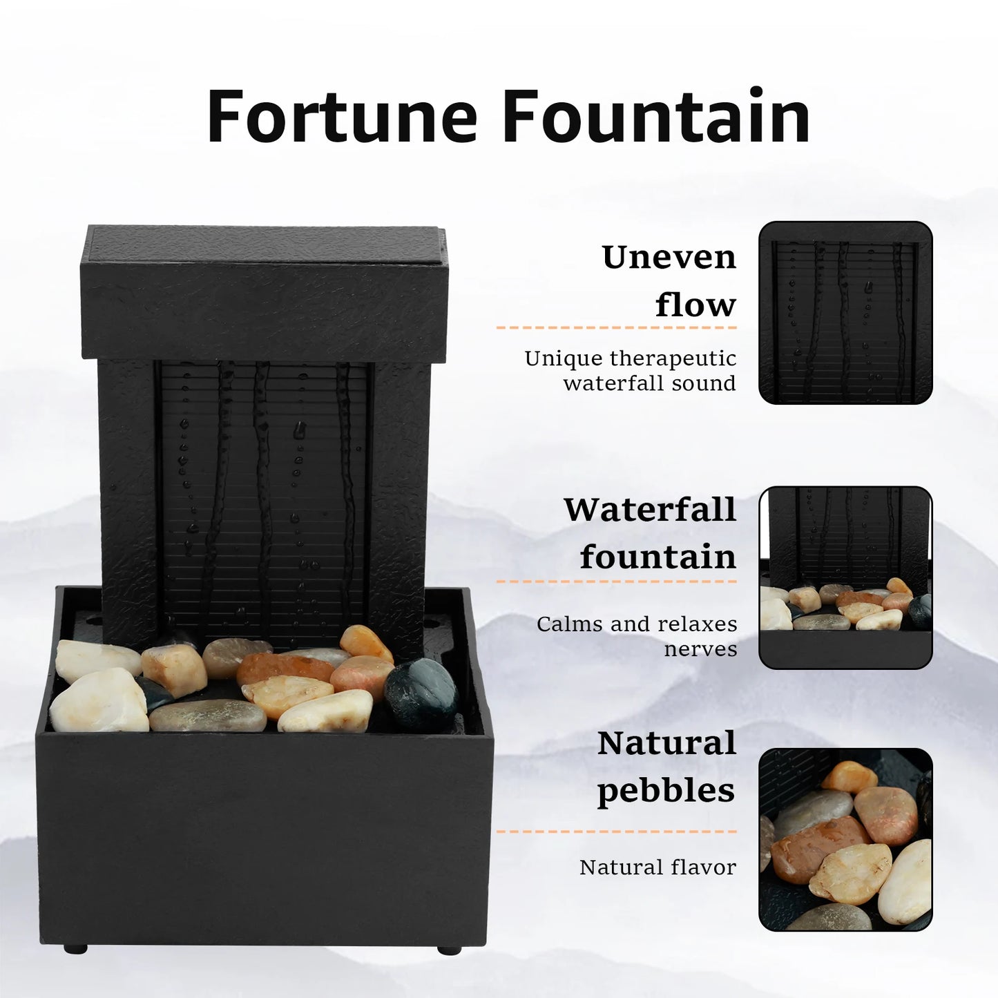 Creative Feng Shui Desktop Fountain – Relaxing Water Sound Home Ornament