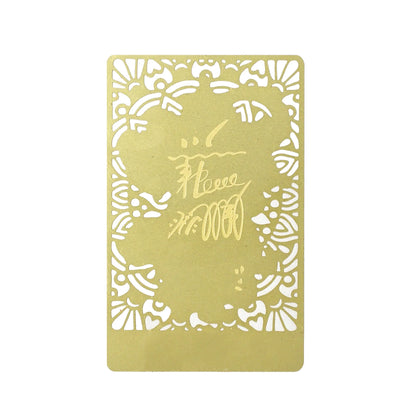 Feng Shui God of Wealth with Tiger Gold Amulet Card - Attract Wealth and Good Luck