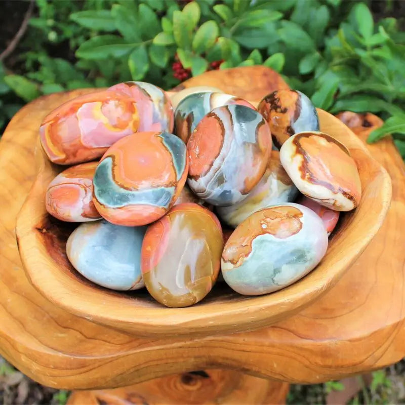 Natural Polychrome Jasper Ocean Stones – Tumbled Crystals for Healing and Decor