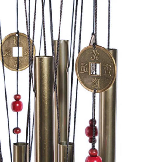 Large Metal Wind Chime - Charming Outdoor Garden Decor & Good Luck Symbol