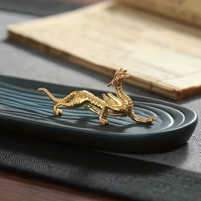 Metal Dragon Incense Stick Holder - Stylish Air Purifier and Decor