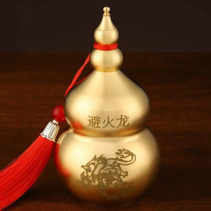 Chinese Brass Wu Lou Gourd – Feng Shui Symbol of Fortune and Protection