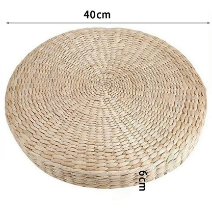 Handmade Round Grass and Wicker Chair Mat