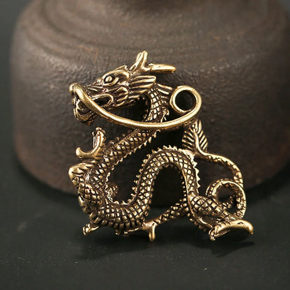 Chinese Zodiac Dragon Ornament - Antique Copper Craft