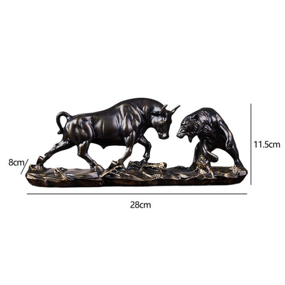 Feng Shui Bear and Bull Statue - Symbol of Market Strength