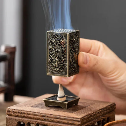 Square Vertical Chinese Xianglu Incense Burner