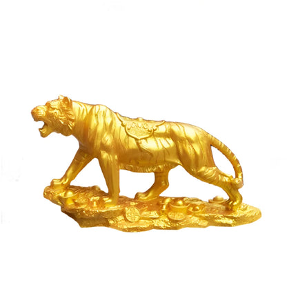 Lucky Little Tiger Feng Shui Ornament - Resin Animal Sculpture for Home and Office Decoration