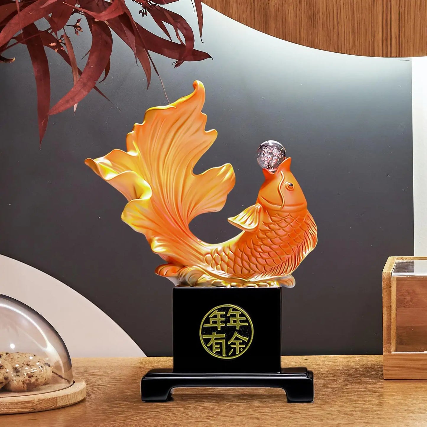 Fish Sculpture - Feng Shui Carp Statue for Home Decoration