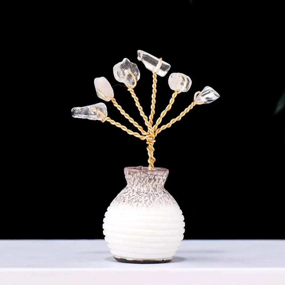 Mini Vase Crystal Tree – Feng Shui Crystal Bonsai for Home and Office Decor