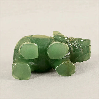 Lucky Elephant Green Aventurine Jade Stone Feng Shui Statue – Symbol of Strength & Prosperity