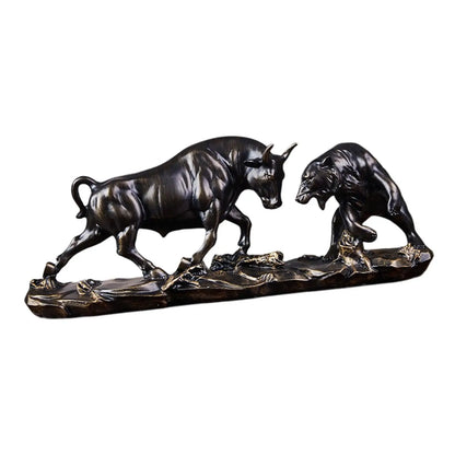 Feng Shui Bear and Bull Statue - Symbol of Market Strength