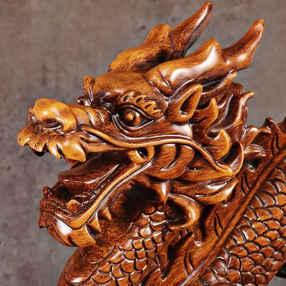 Feng Shui Golden Dragon Decoration - Wealth and Fortune Symbol