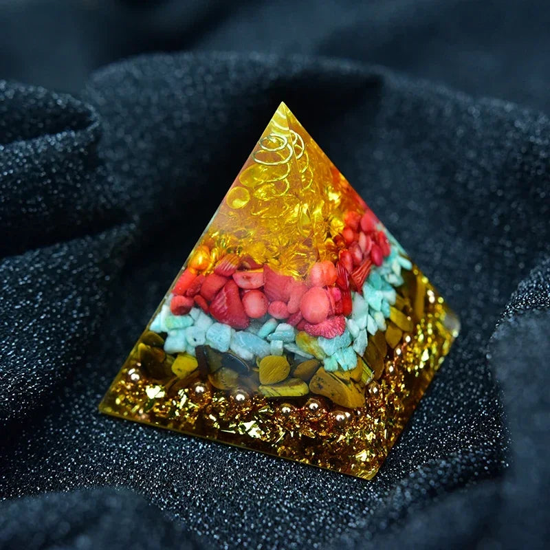 Exquisite Orgone Pyramid for Energy Enhancement and Wealth Attraction