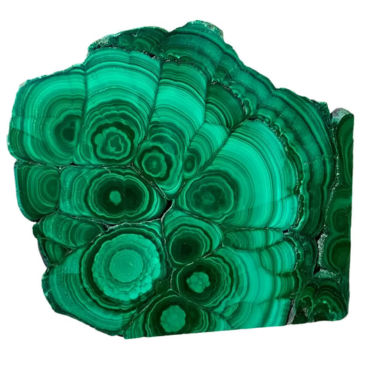 Natural Green Malachite Slices - Polished Mineral Specimens for Healing and Decor