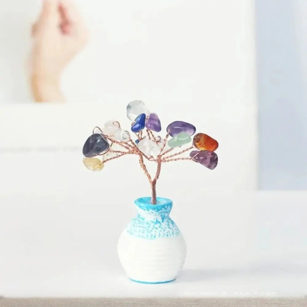 Mini Vase Crystal Tree – Feng Shui Crystal Bonsai for Home and Office Decor