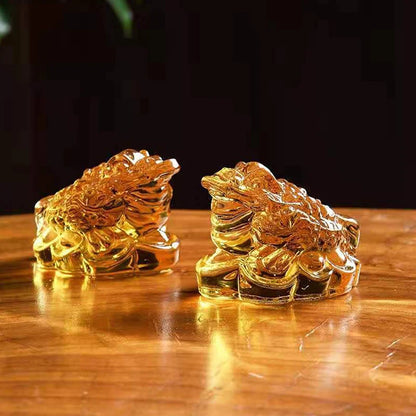 Feng Shui Toad Money Lucky Fortune Wealth Chinese Golden Frog Toad Coin Home Office Decoration Tabletop Ornaments Lucky Gifts