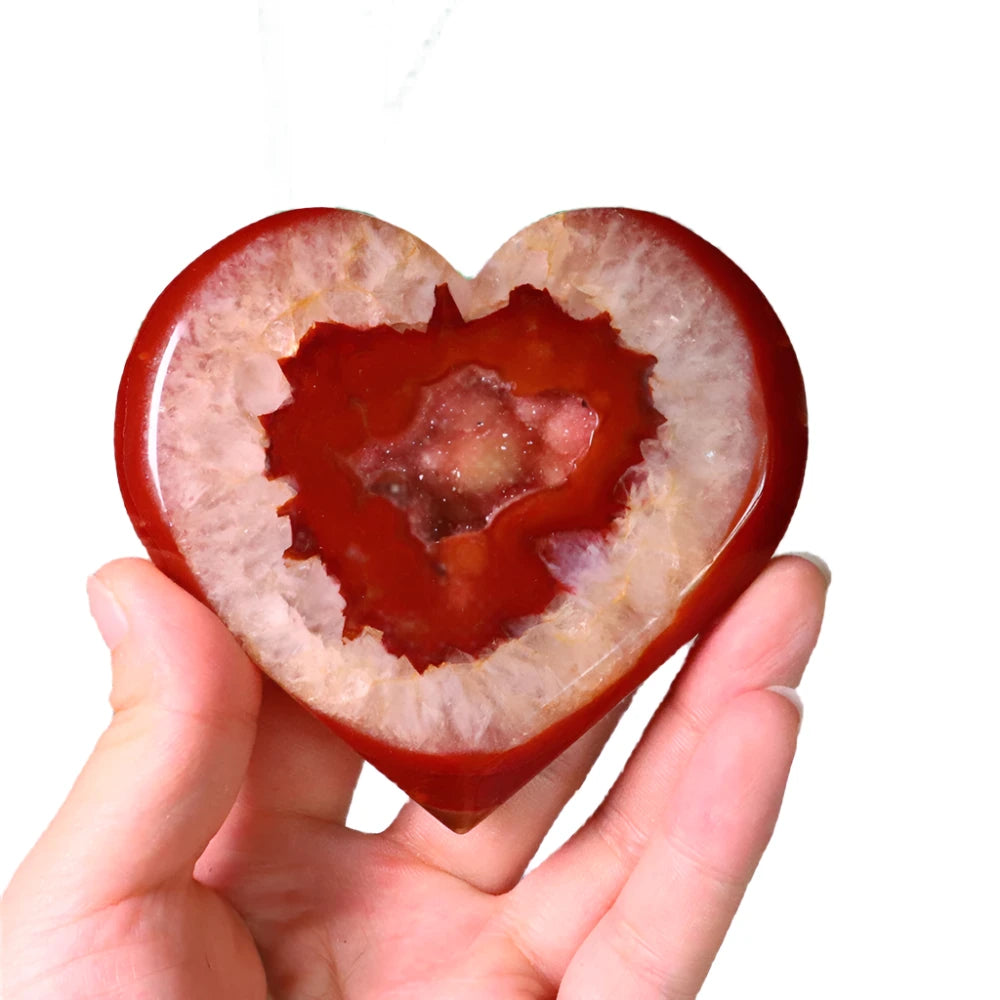 Vibrant Carnelian Crystal Heart – Enhance Creativity & Emotional Balance