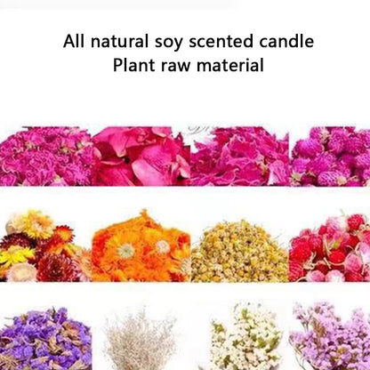 Scented Candles: Lavender & Rose Aromatic Soy Wax Jars