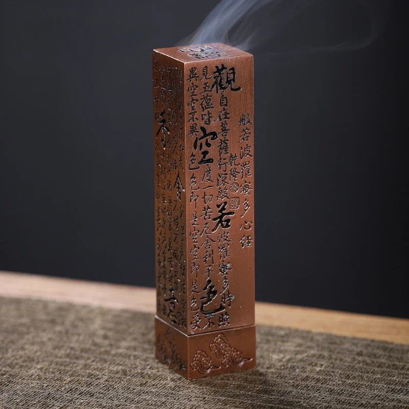 Buddhist Sutra Alloy Incense Stick Burner