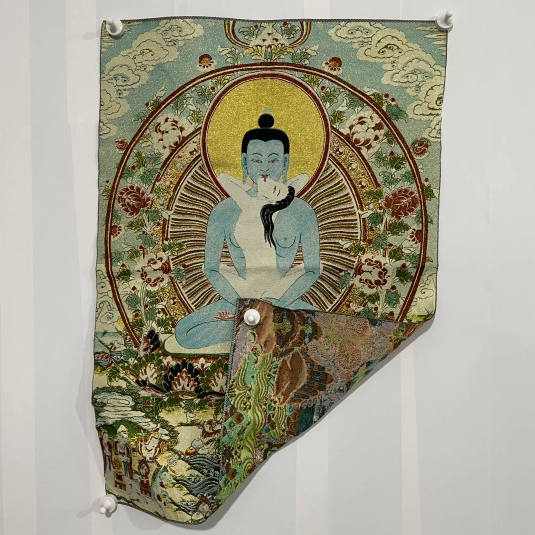 Tibetan Tangka Embroidery Yab-Yum Wall Picture – A Symbol of Wisdom and Compassion