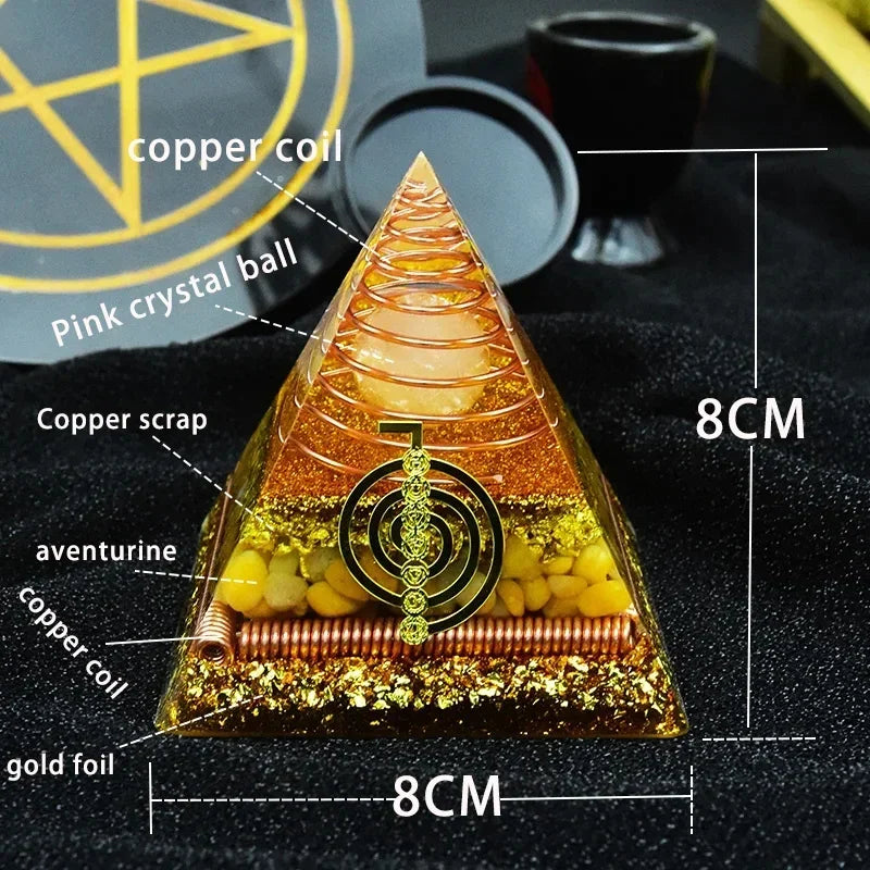 Orgonite Pyramid Yoga Healing Crystal