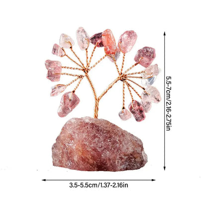 Crystal Money Tree – Copper Wire Wrapped Feng Shui Desktop Ornament