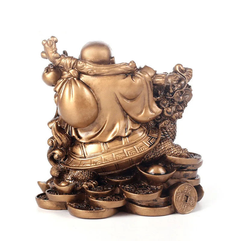 Exquisite Resin Laughing Buddha Statue - Good Luck Home Decor