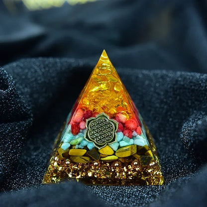 Exquisite Orgone Pyramid for Energy Enhancement and Wealth Attraction