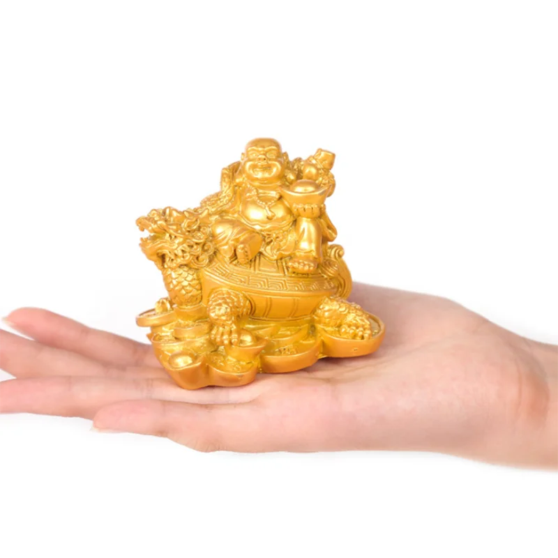 Exquisite Resin Laughing Buddha Statue - Good Luck Home Decor