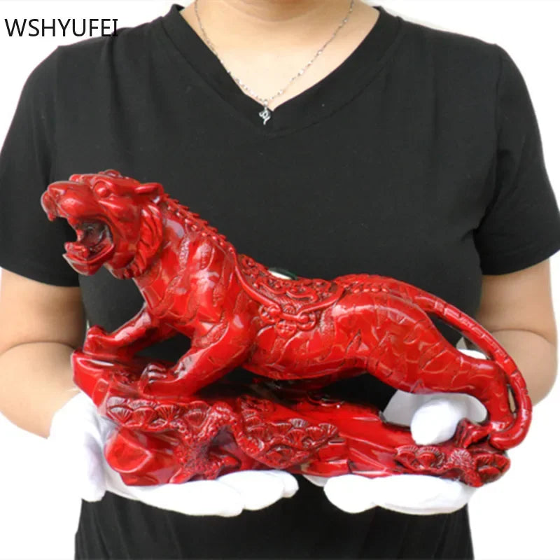 Lucky Little Tiger Feng Shui Ornament - Resin Animal Sculpture for Home and Office Decoration