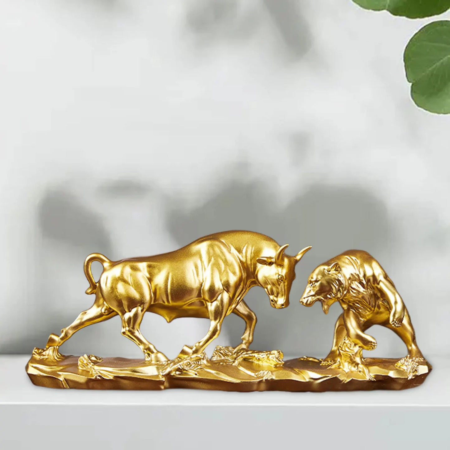 Feng Shui Bear and Bull Statue - Symbol of Market Strength