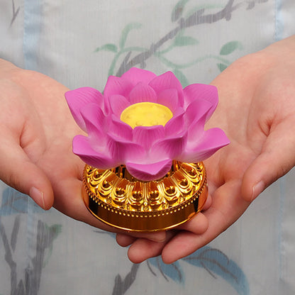 Colorful Lotus Lamp LED Buddha