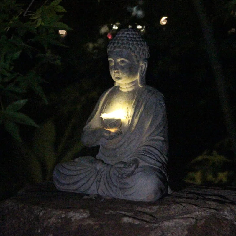 Solar Buddha Statue Sculpture