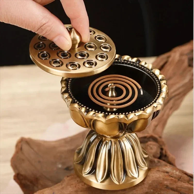 Pure Copper Lotus Incense Burner