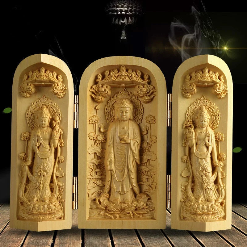 Boxwood Carving Guanyin Buddha Statue