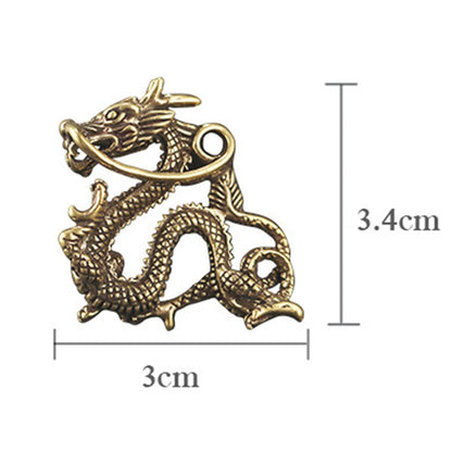 Chinese Zodiac Dragon Ornament - Antique Copper Craft