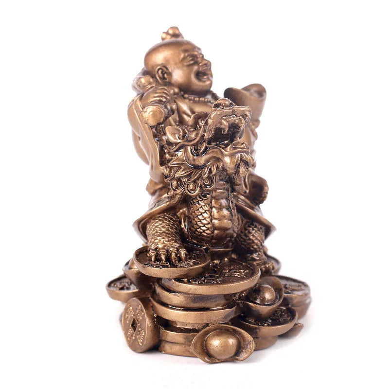 Exquisite Resin Laughing Buddha Statue - Good Luck Home Decor