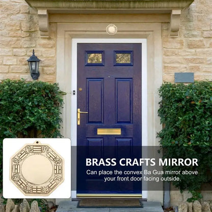 Pure Copper Bagua Mirror - Feng Shui Ornament for Harmony and Protection