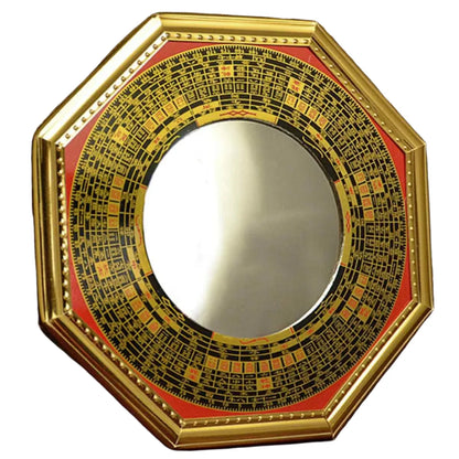 Dent Convex Bagua Feng Shui Mirror - 13cm Lucky Talisman for Positive Energy