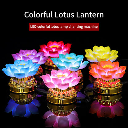 Colorful Lotus Lamp LED Buddha