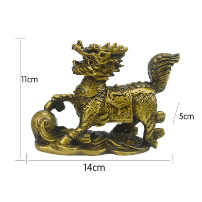 Feng Shui Resin Chi Lin Qi Lin Statues